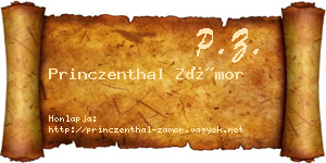 Princzenthal Zámor névjegykártya
